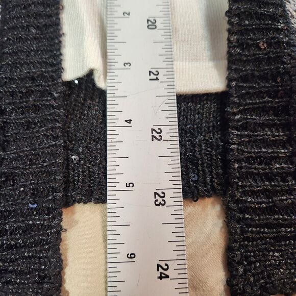 Alfred Dunner Women's S Embellish Black White Two-fer 3/4 Sleeve Sweater - Picture 12 of 15